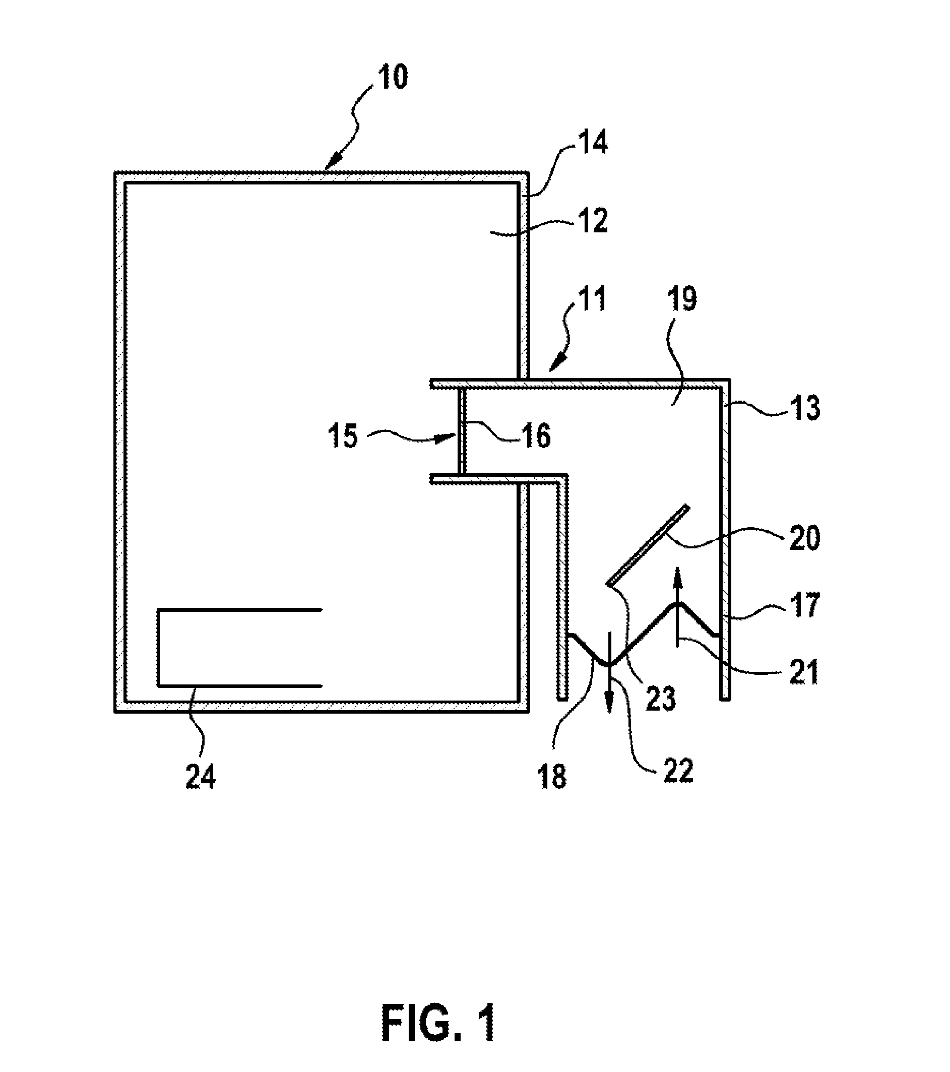 Pressure equalization element, housing comprising a pressure equalization element, lithium ion accumulator and motor vehicle