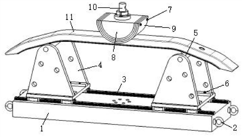 Universal tool for detecting bending resistance of automobile anti-collision beam