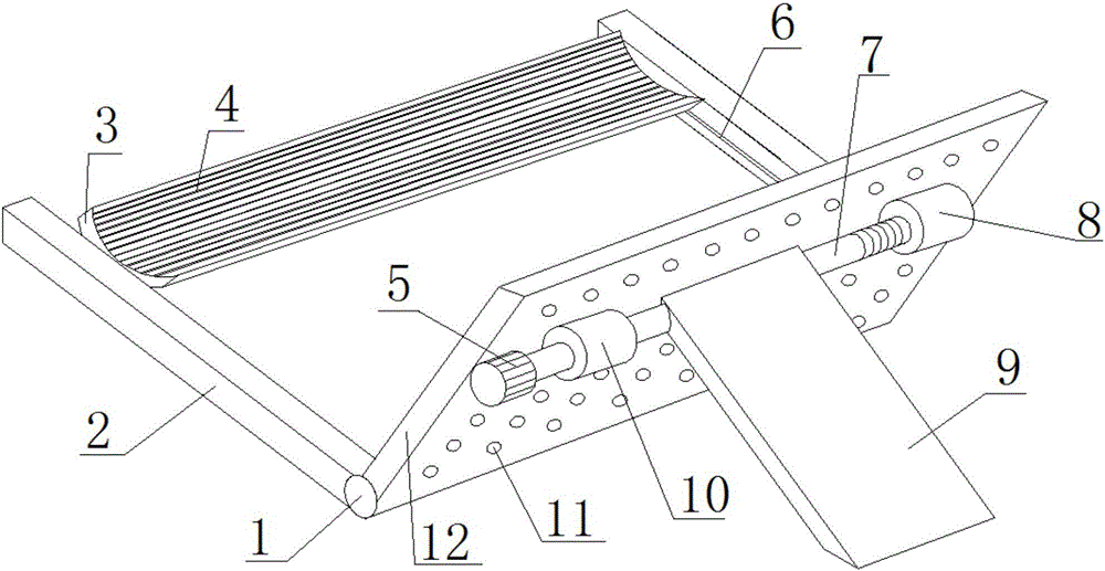 Supporting device facilitating installation and angle adjustment of small and medium size electronic equipment