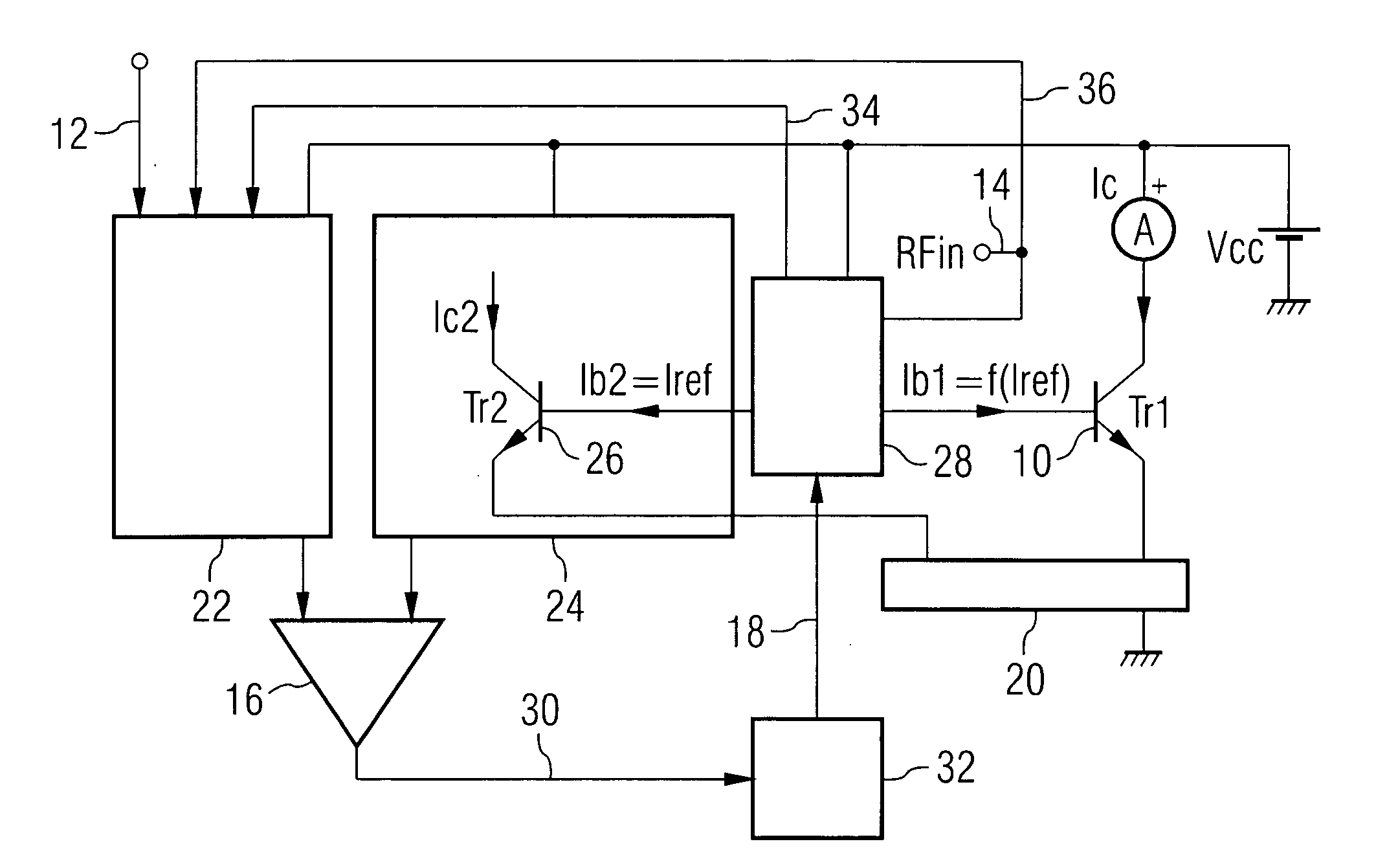 Bias circuit for a bipolar transistor