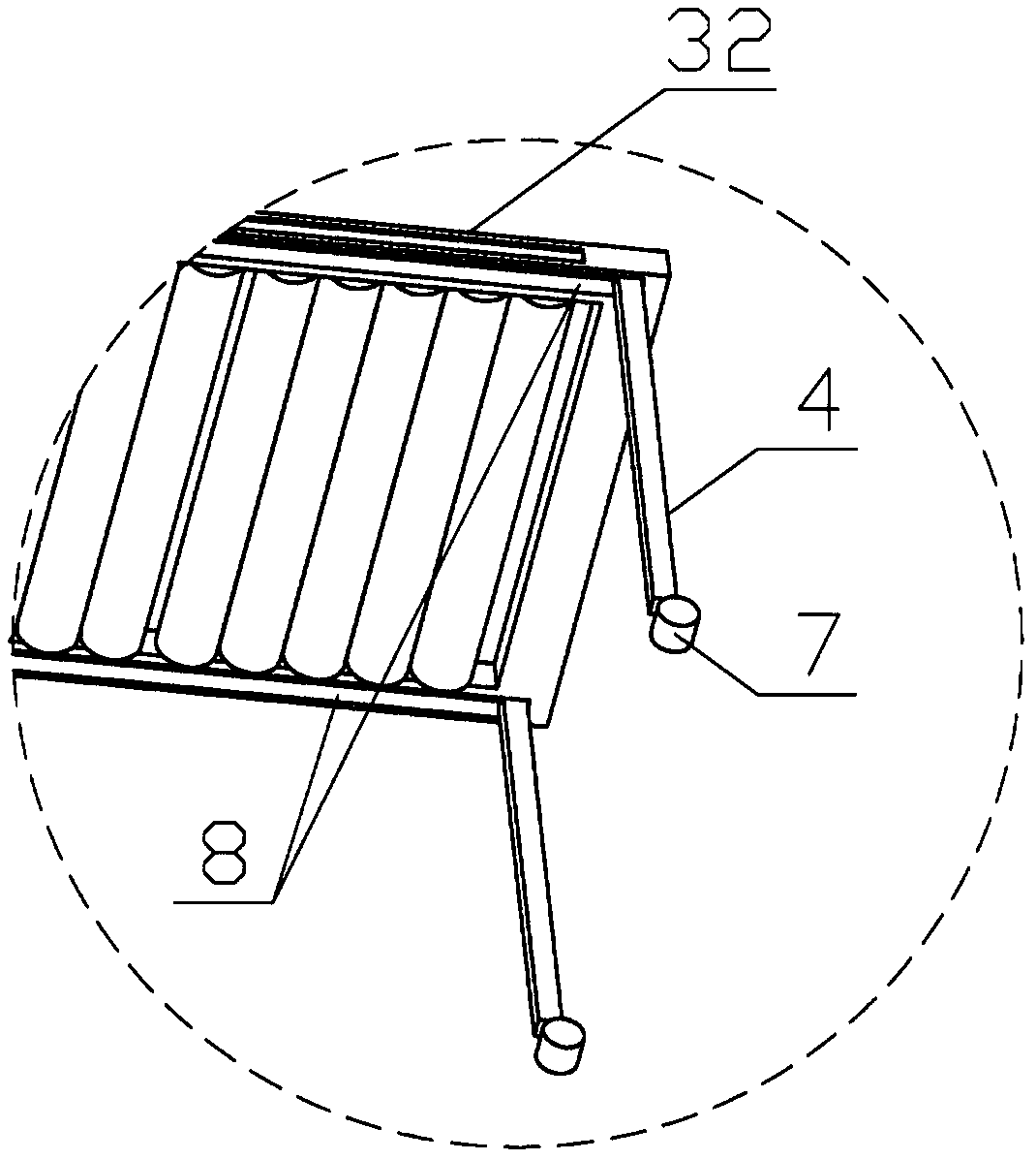 Basket chair with leg massage function