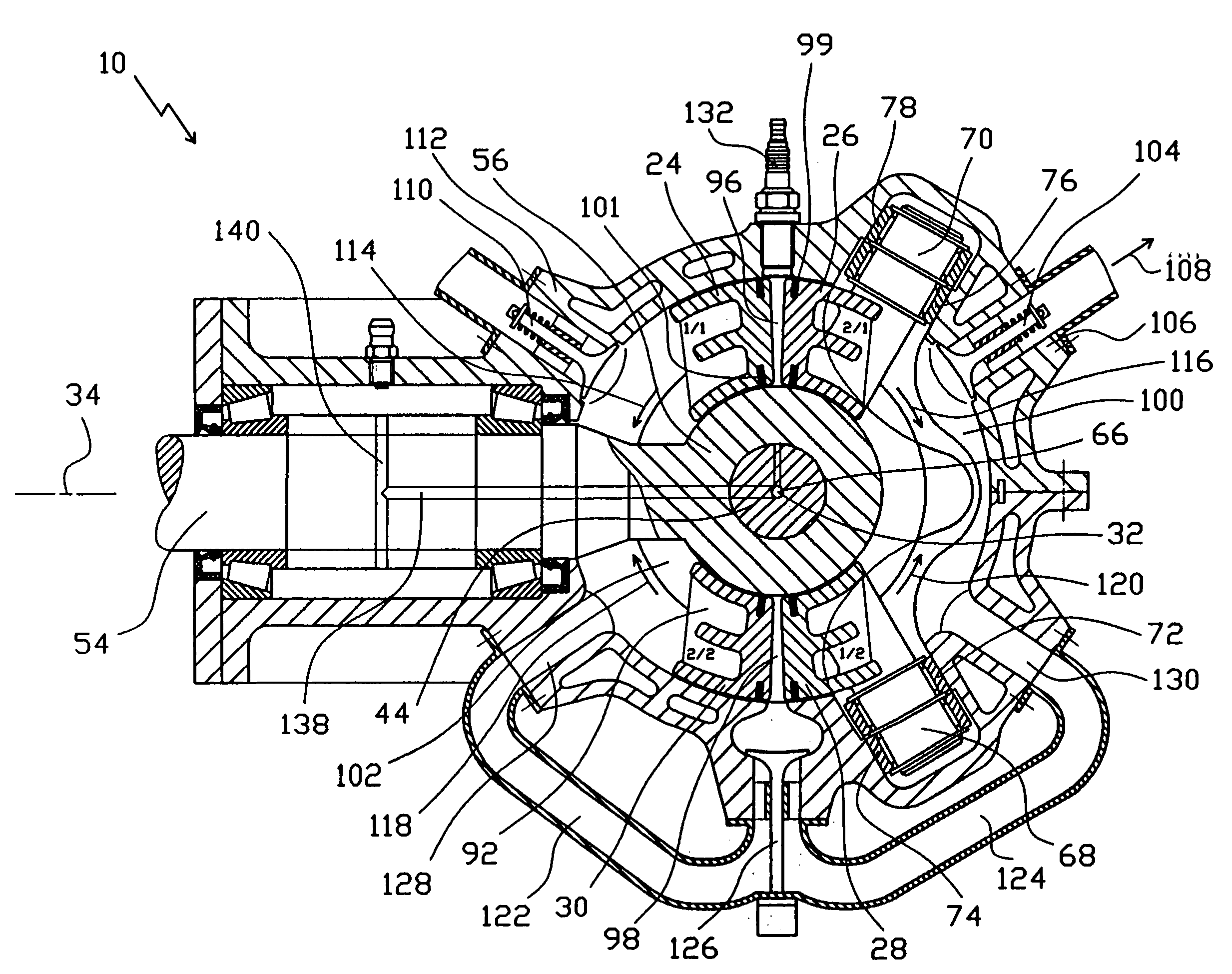 Oscillating piston machine