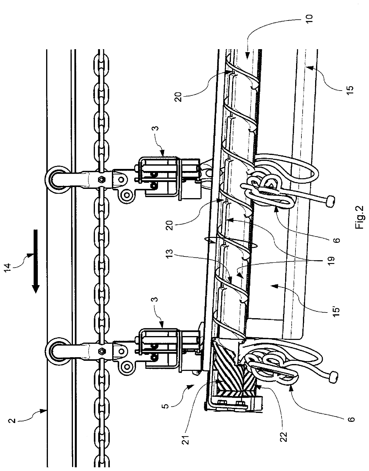 Intestines processing system and method for processing an intestines package