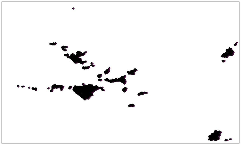 Three-dimensional map scene building method based on various data