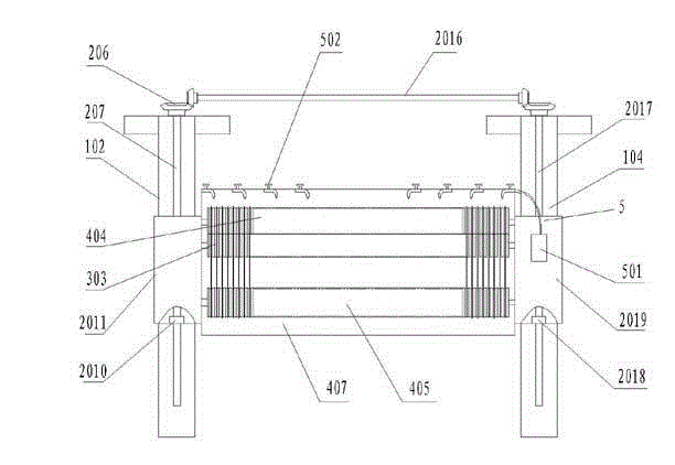 Four-column framework diamond string-bead rope gang saw