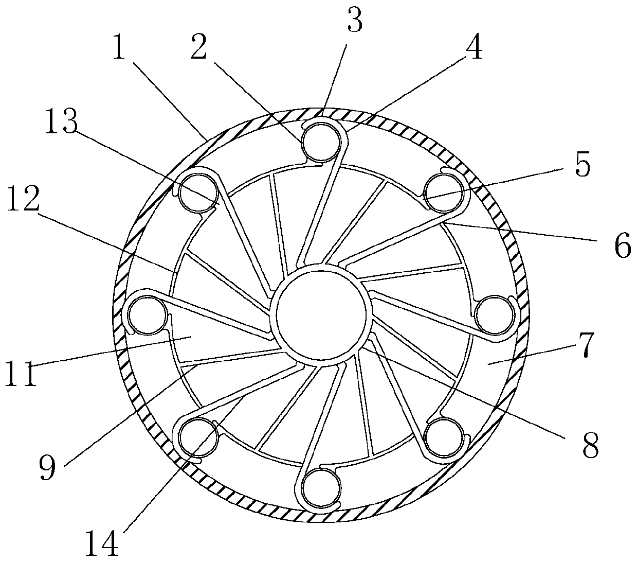 Buried compression-resistant cable