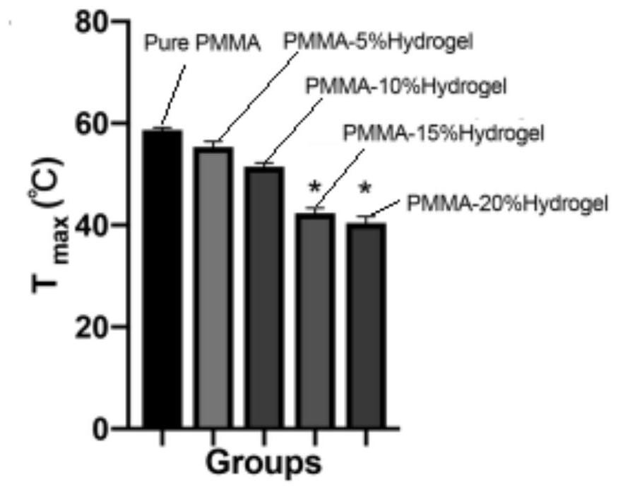 Bone cement hydrogel composite material for vertebroplasty and preparation method of bone cement hydrogel composite material