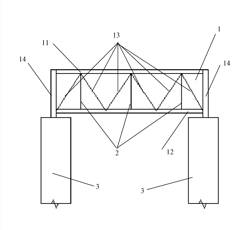 Truss type large plate girder system for tower type boiler