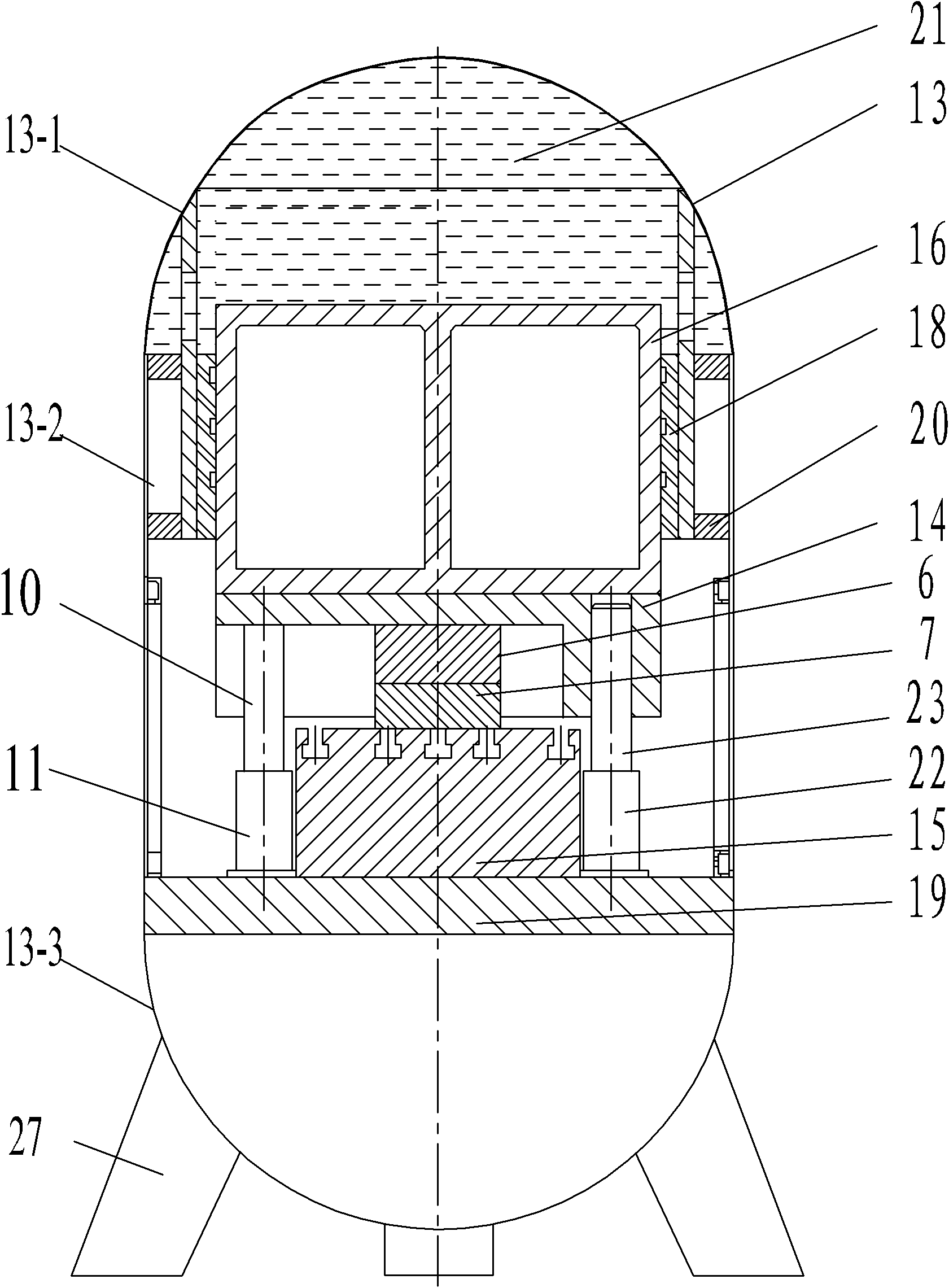 Cylinder beam integrated hydraulic press