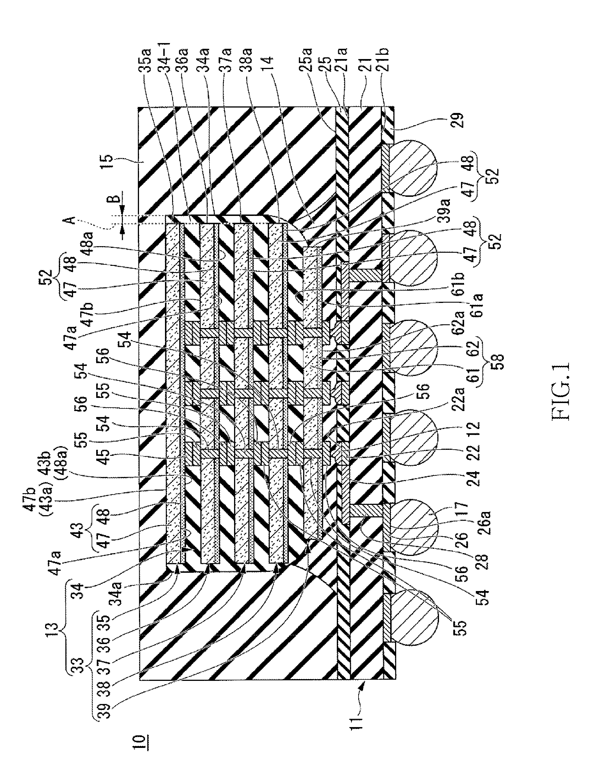 Method of manufacturing semiconductor device having plural semiconductor chips stacked one another