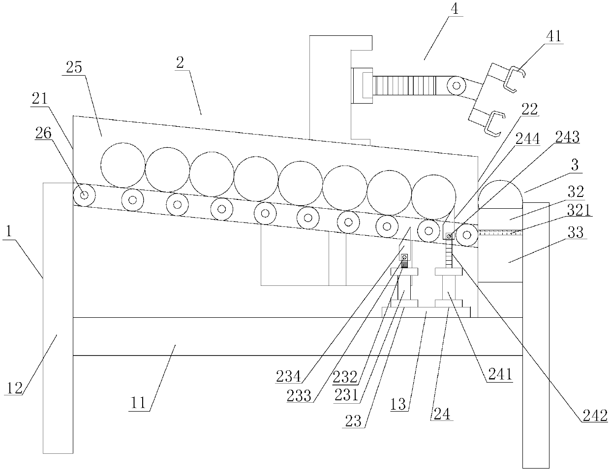 Automatic feeding device for jack cylinder machining