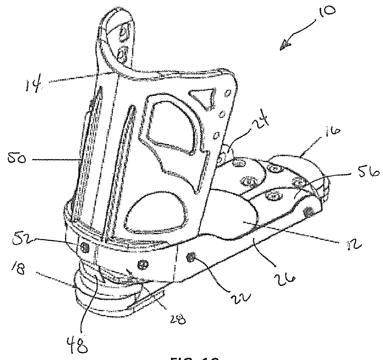 Downhill snow sport boot frame