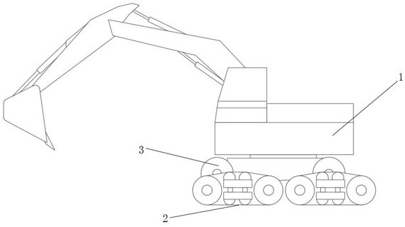 Wheel-changing excavator and wheel-changing method thereof