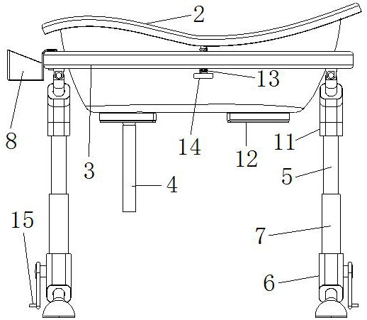 A height-adjustable baby tub