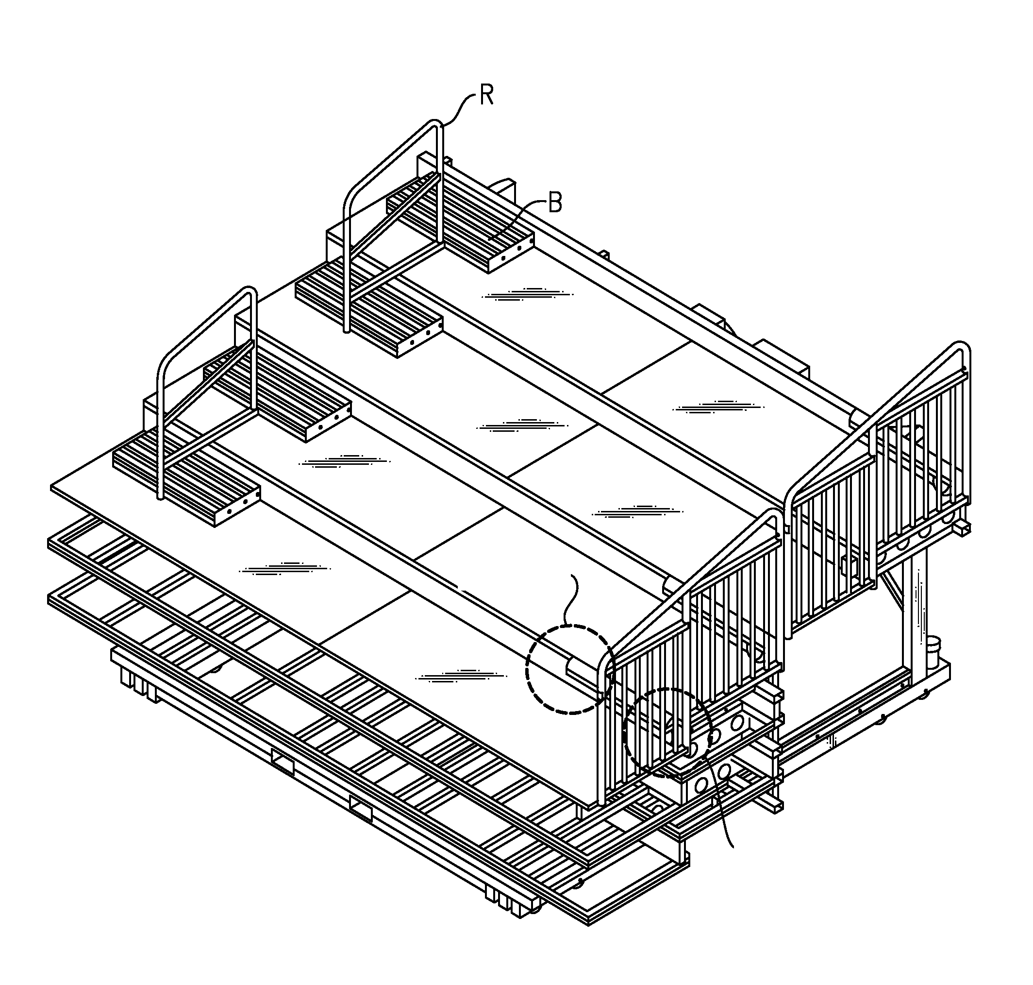 Powered dual level telescopic seating riser assembly