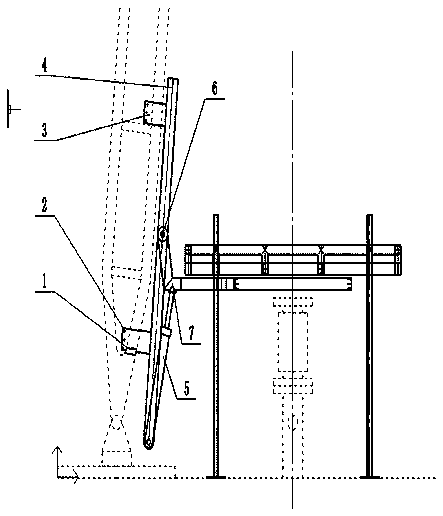 A Hydraulic Folding Minor Repair Work Platform Relocated with the Derrick