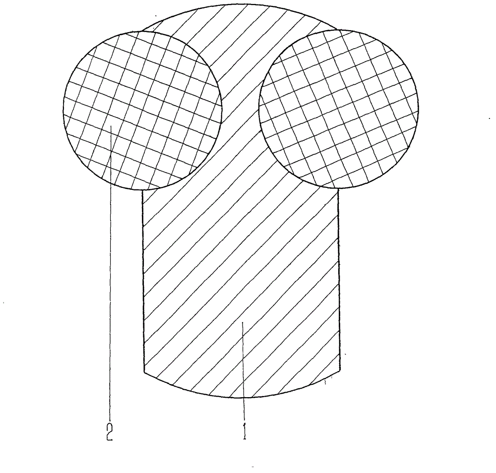 Copper-clad steel combined special-shaped contact wire for electrified railway