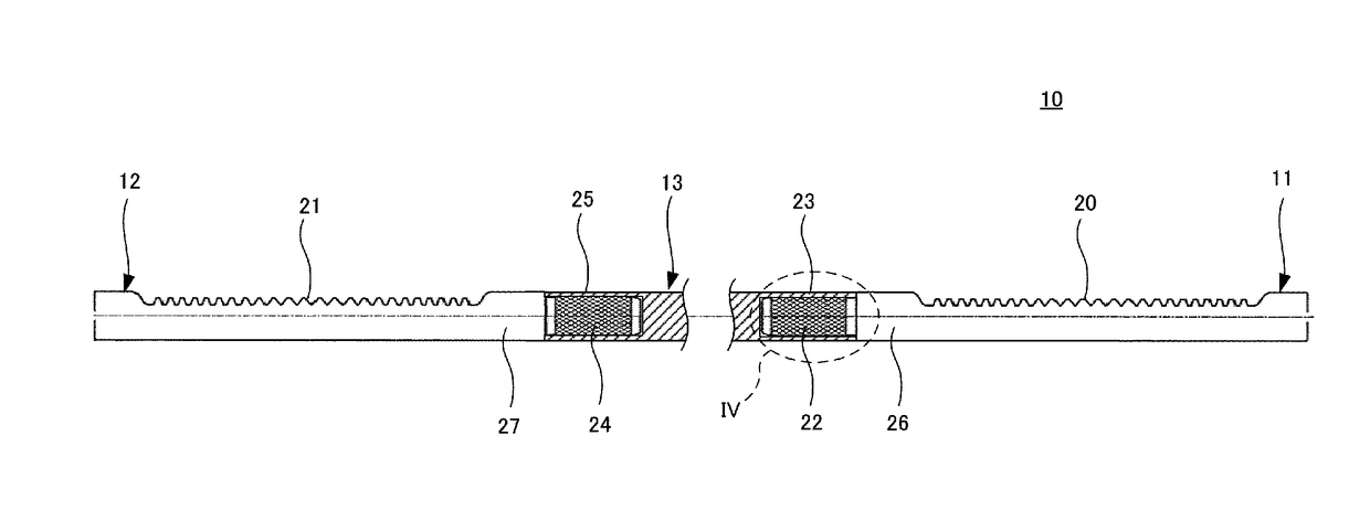 Rack bar and rack bar manufacturing method