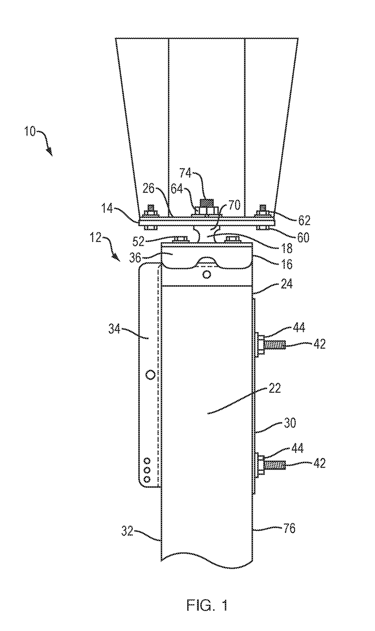 Bracket for antenna attachment