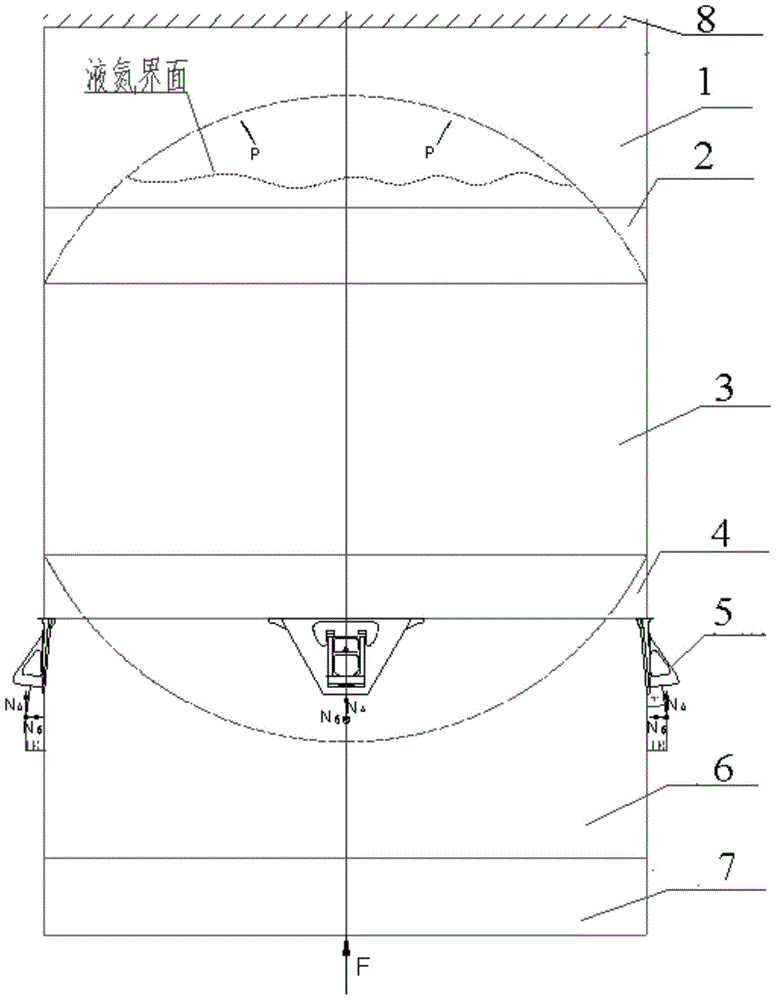 Large tank hanging static testing device