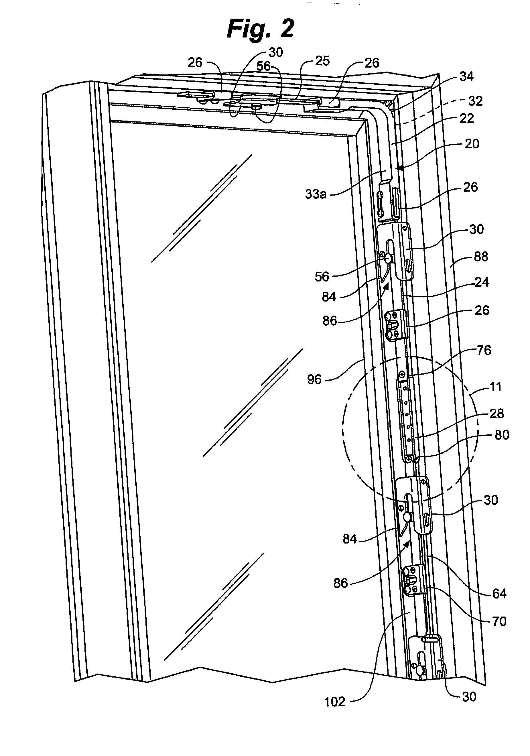 Around-the-corner multi-point window lock mechanism for casement and awning windows