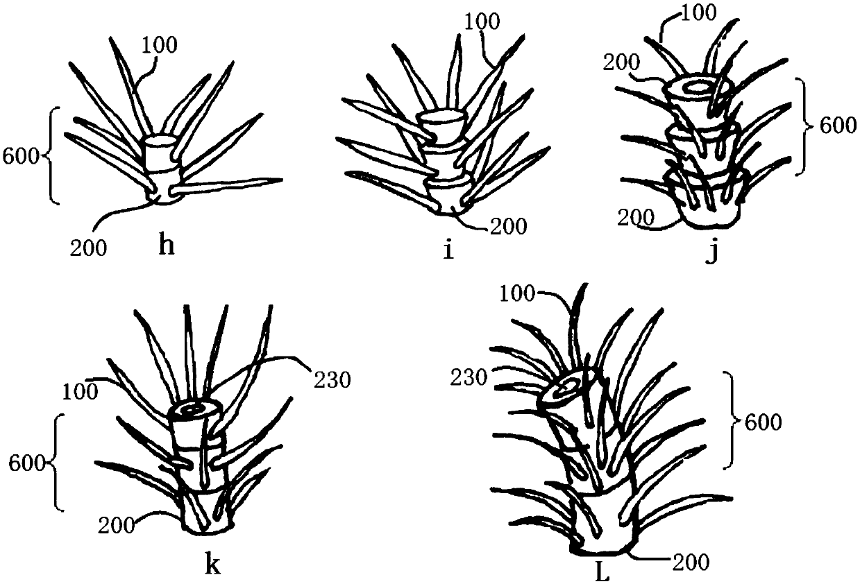 Pine needle component, artware comprising pine needle component and manufacturing technology of pine needle component