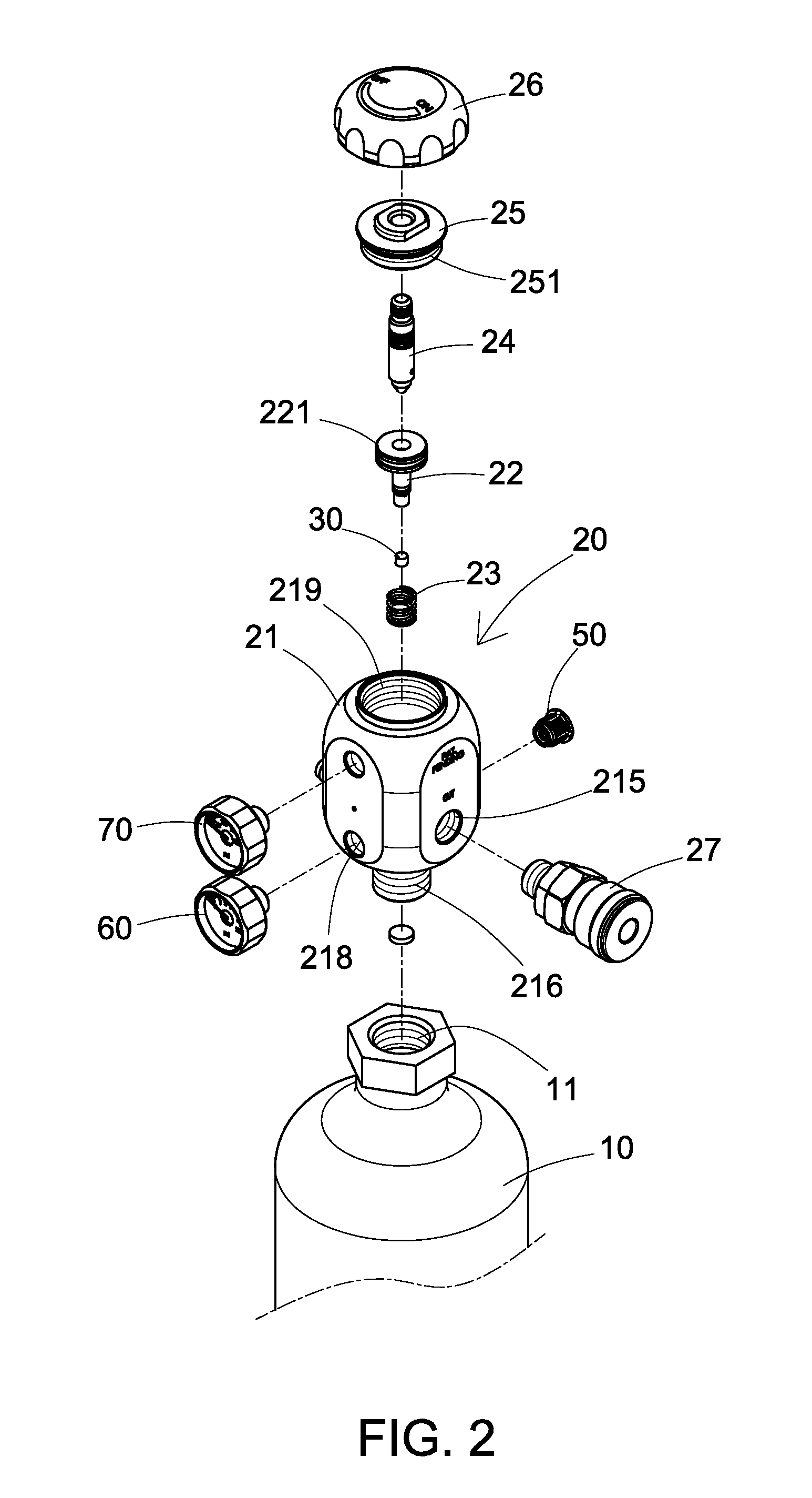 Pressure regulator of gas cylinder