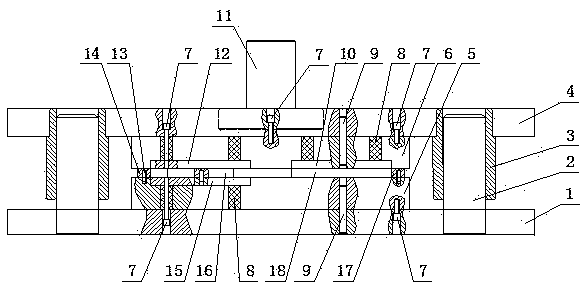 Rear axle housing set square stamping die