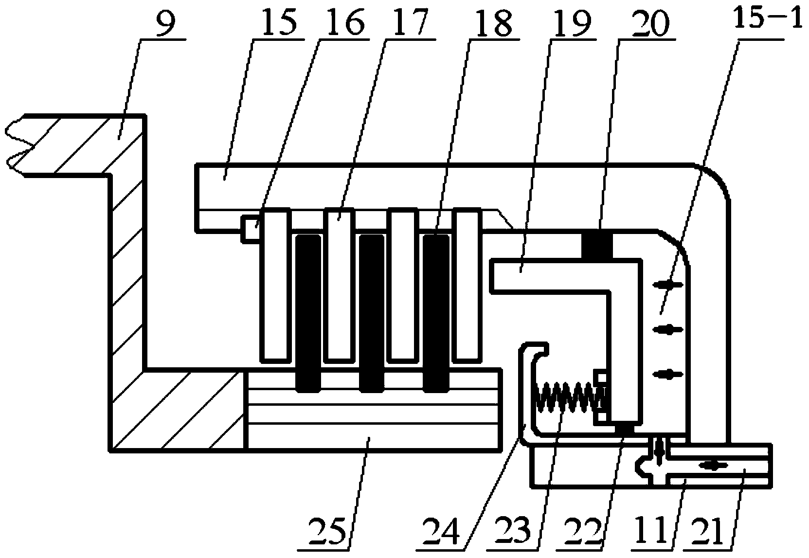 Hydraulic control type device capable of eliminating pumping loss and improving low-speed performance of hydraulic retarder