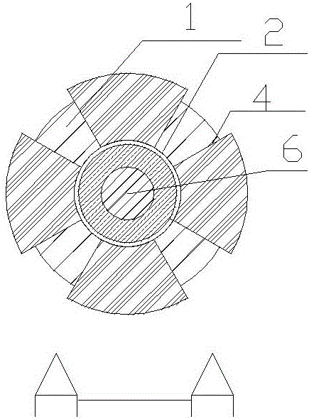 Inward clamping device for clamping composite oil pipe lining