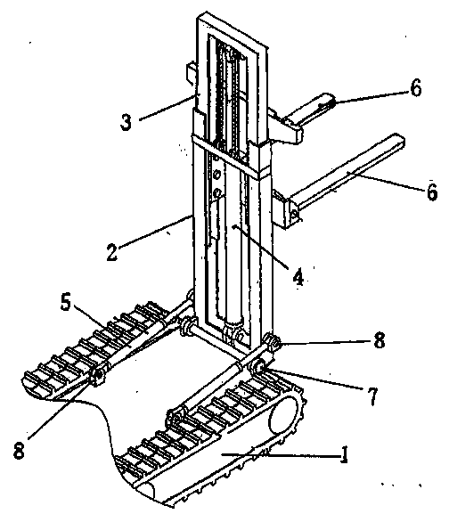 Foldable forklift