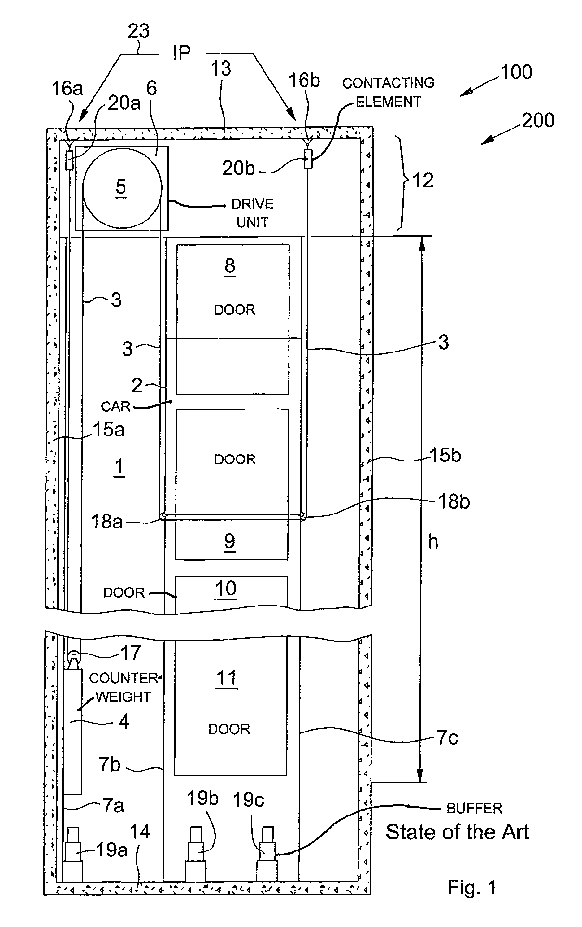 Monitoring a suspension and traction means of an elevator system