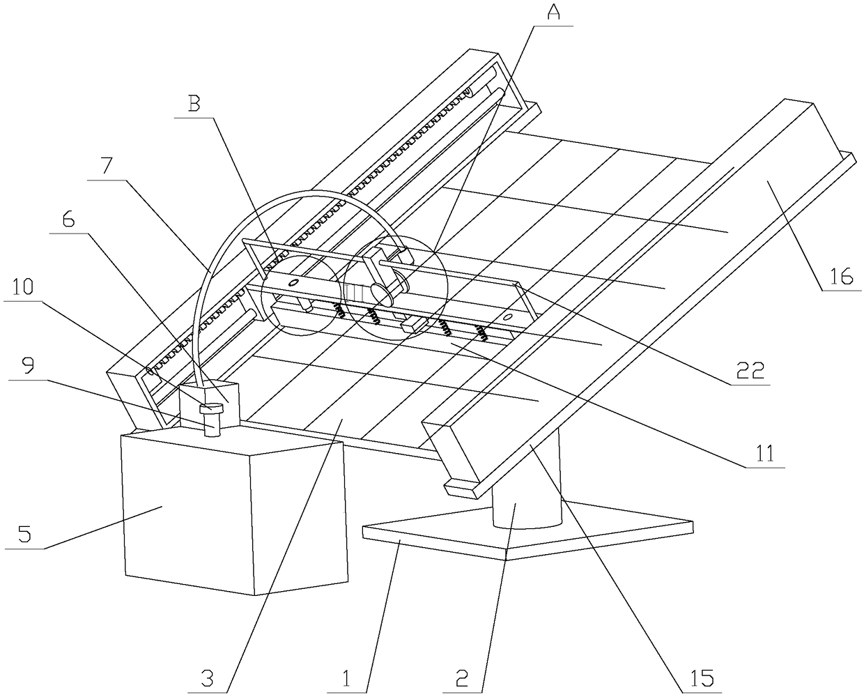 High-efficiency photovoltaic power generation device with automatic maintenance function