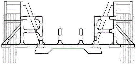 Wheel-beam combined type car frame