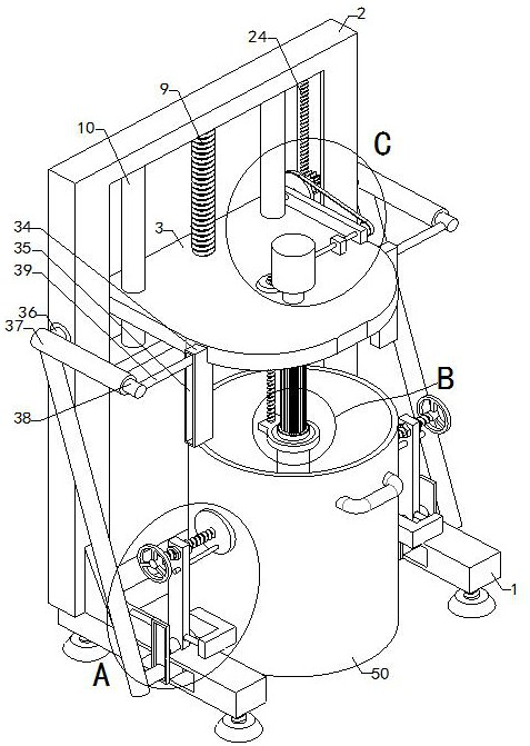 Novel stirring dispersion machine for chemical industry