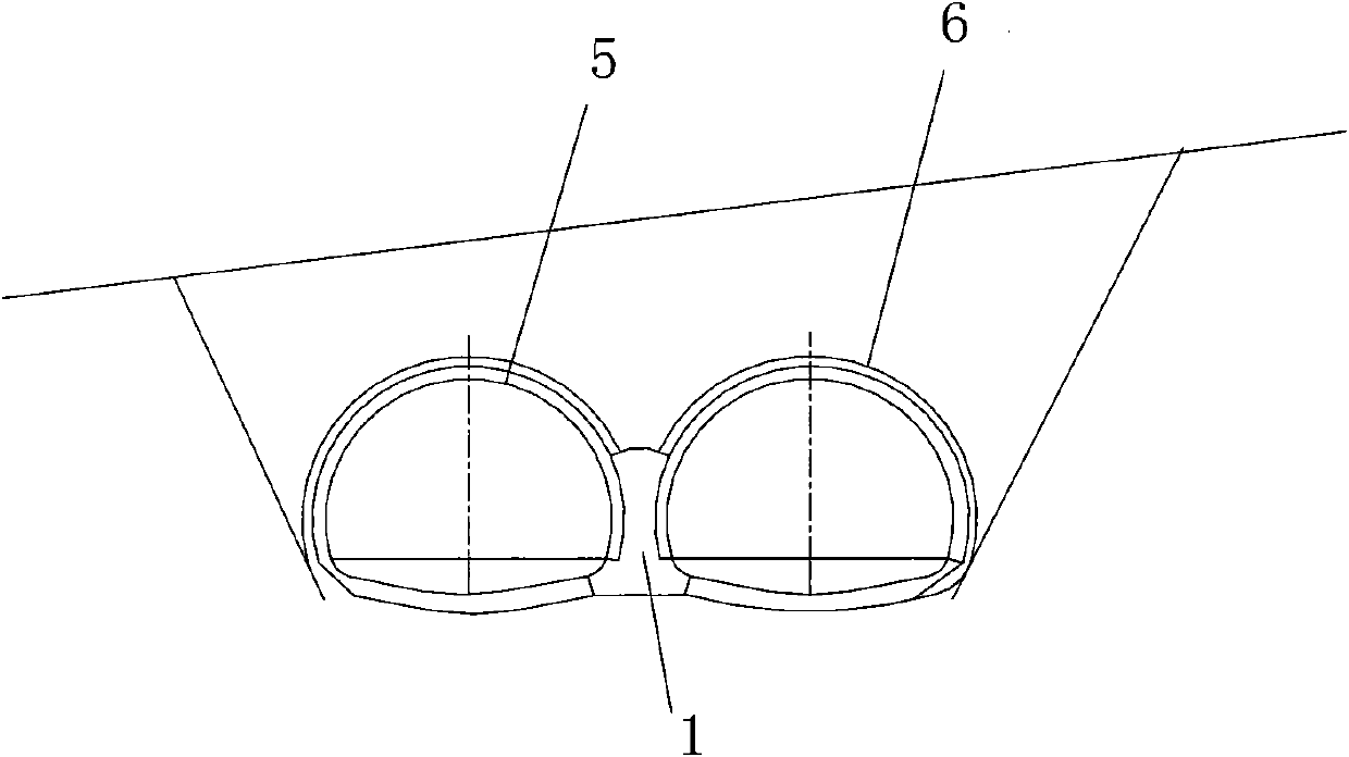 Carst region double-arch road tunnel construction method