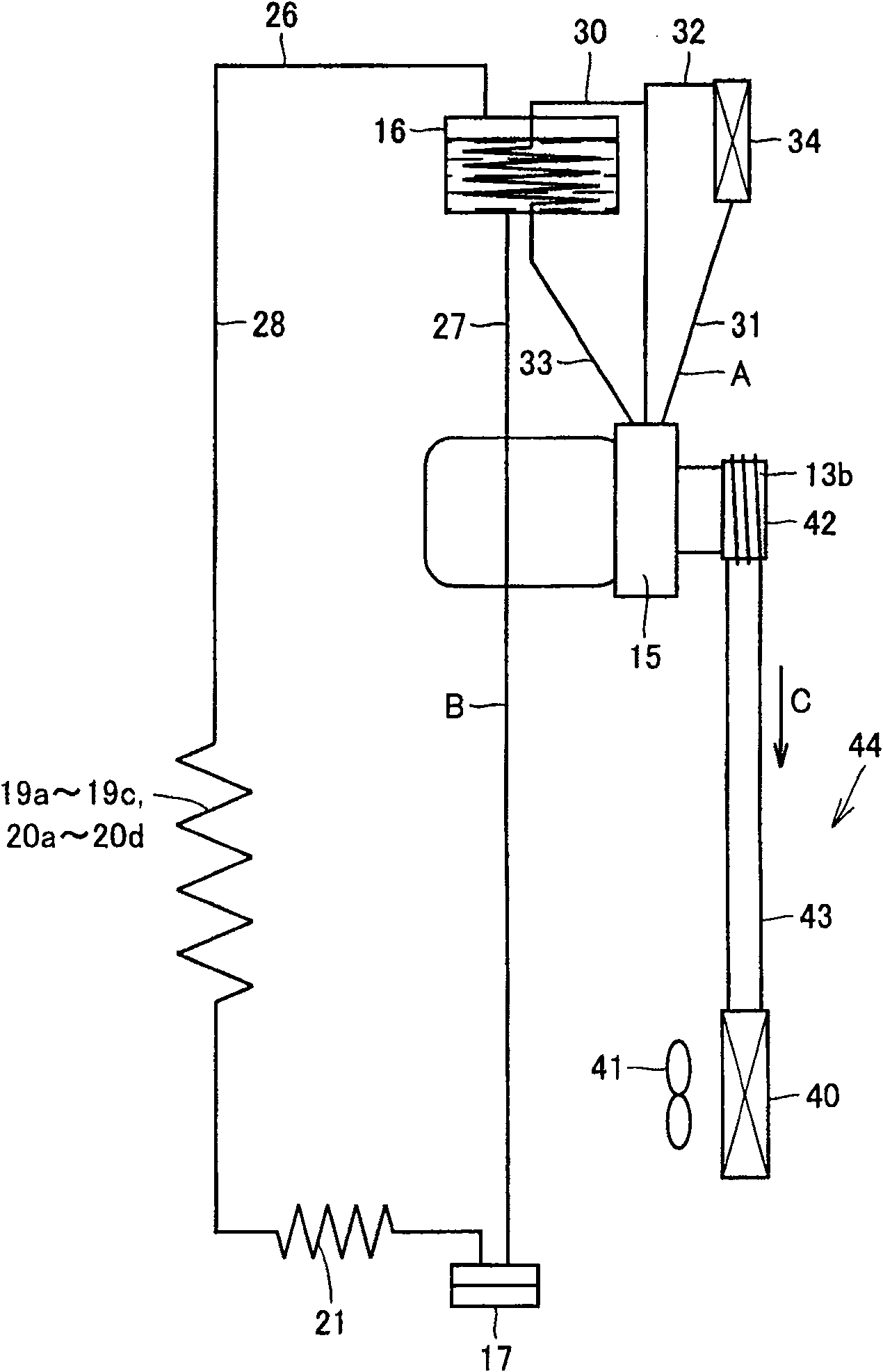 Stirling cooling storage