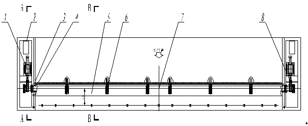 Bottom shaft driven flap gate