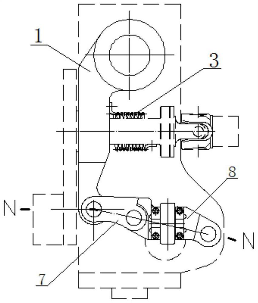 Unhooking device of loop supporting vehicle