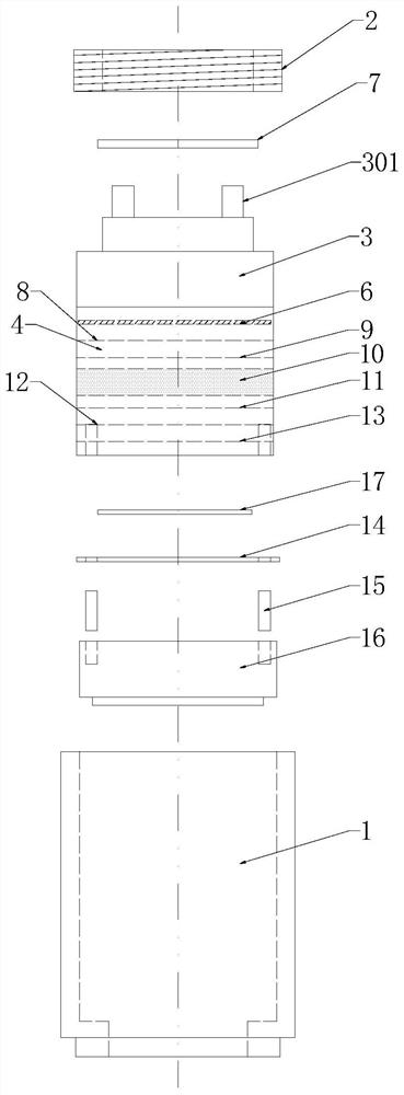 A spinning component for polyester fiber and its assembly device and method