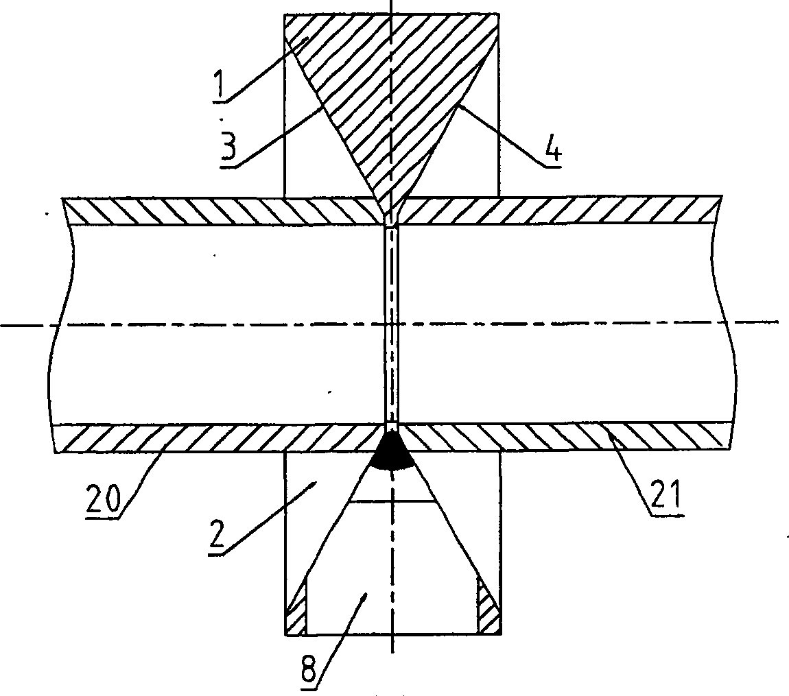 Circular pipe butt welding rapid positioning device and circular pipe butt welding method