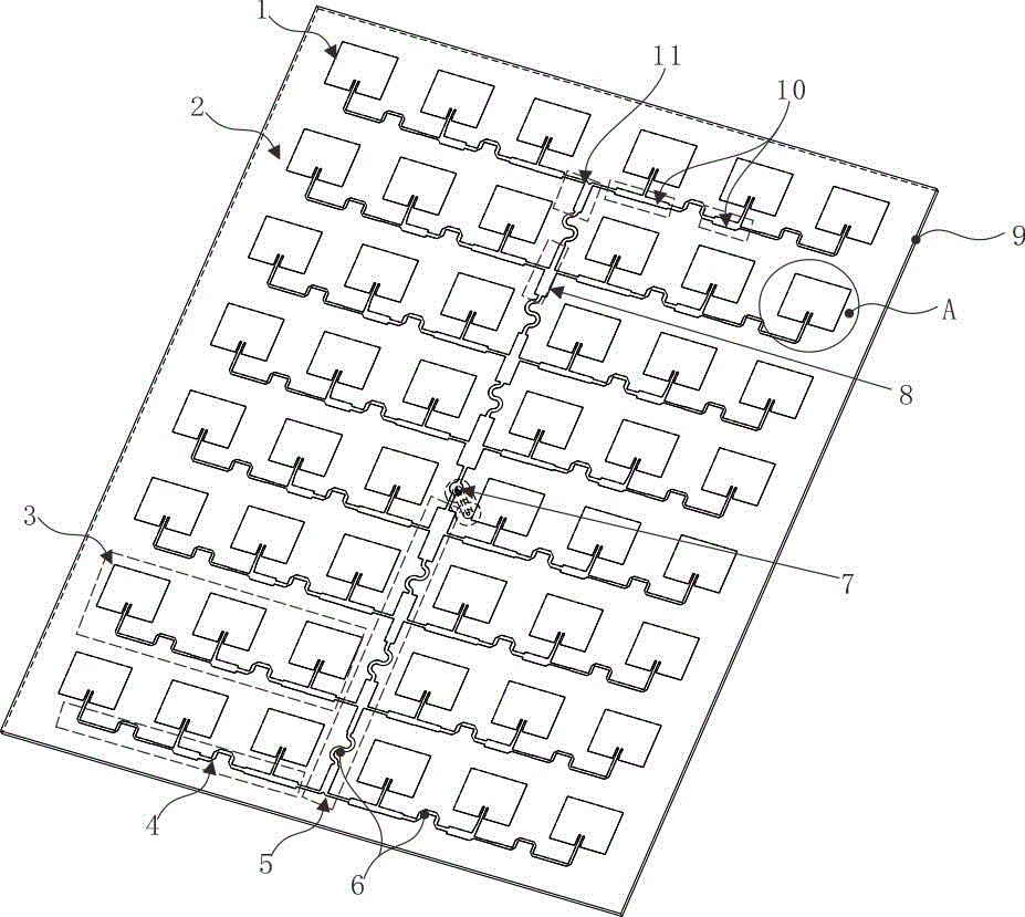 Broadband compact type microstrip array antenna