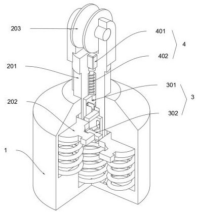 A safety shock absorption device for a crane