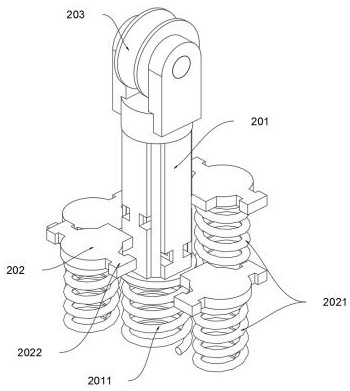 A safety shock absorption device for a crane