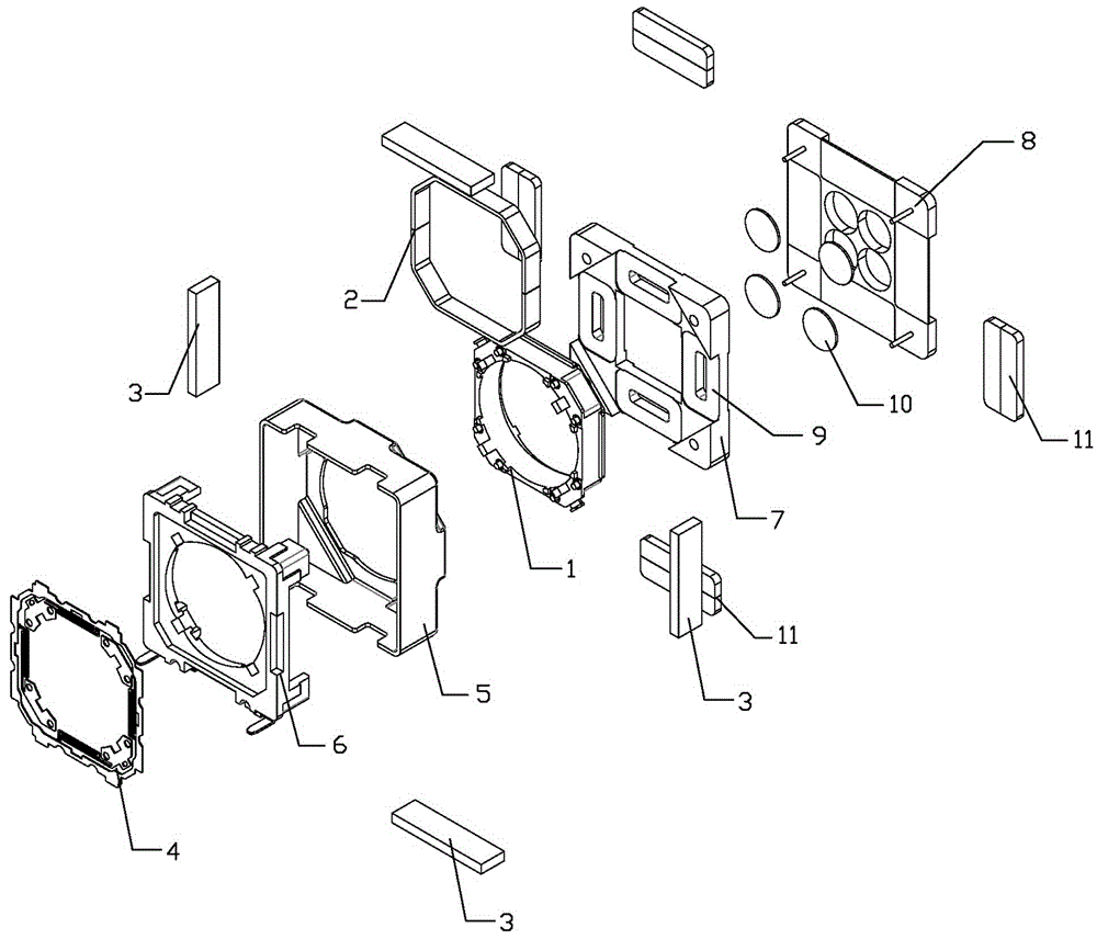 Focusing motor capable of achieving optical zooming and optical vibration prevention at the same time