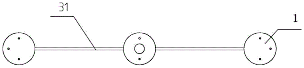 Telescopic support for propeller open water test device