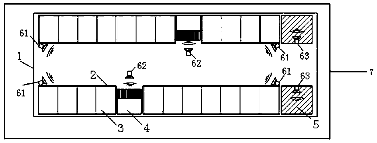 Energy storage battery bin and state judgment method of energy storage battery in bin