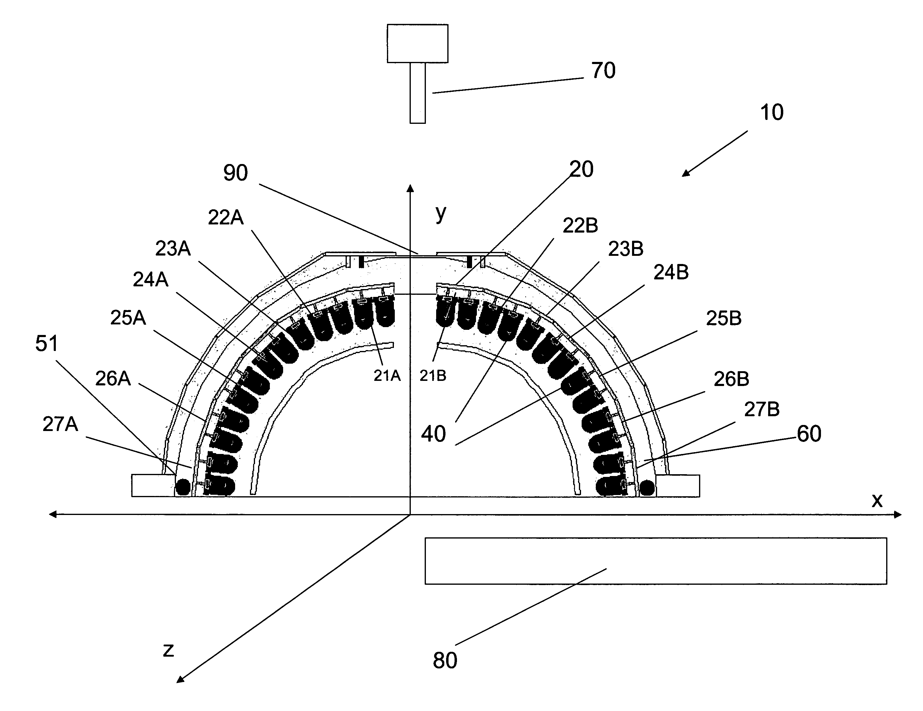 LED lighting system for line scan camera based multiple data matrix scanners