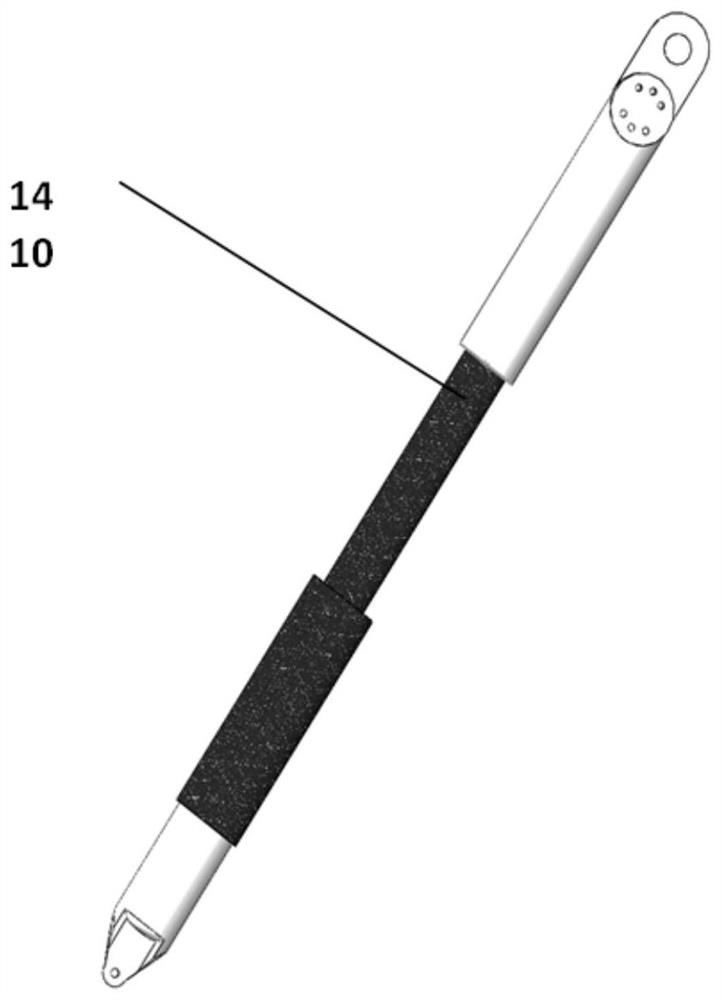 Biped robot leg structure based on five connecting rods