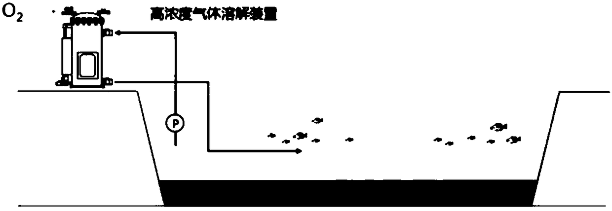 Method for adding dissolved oxygen into water for recycling microalgae